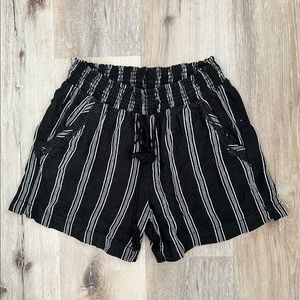 Briggs New York Black and White Striped Women's Shorts